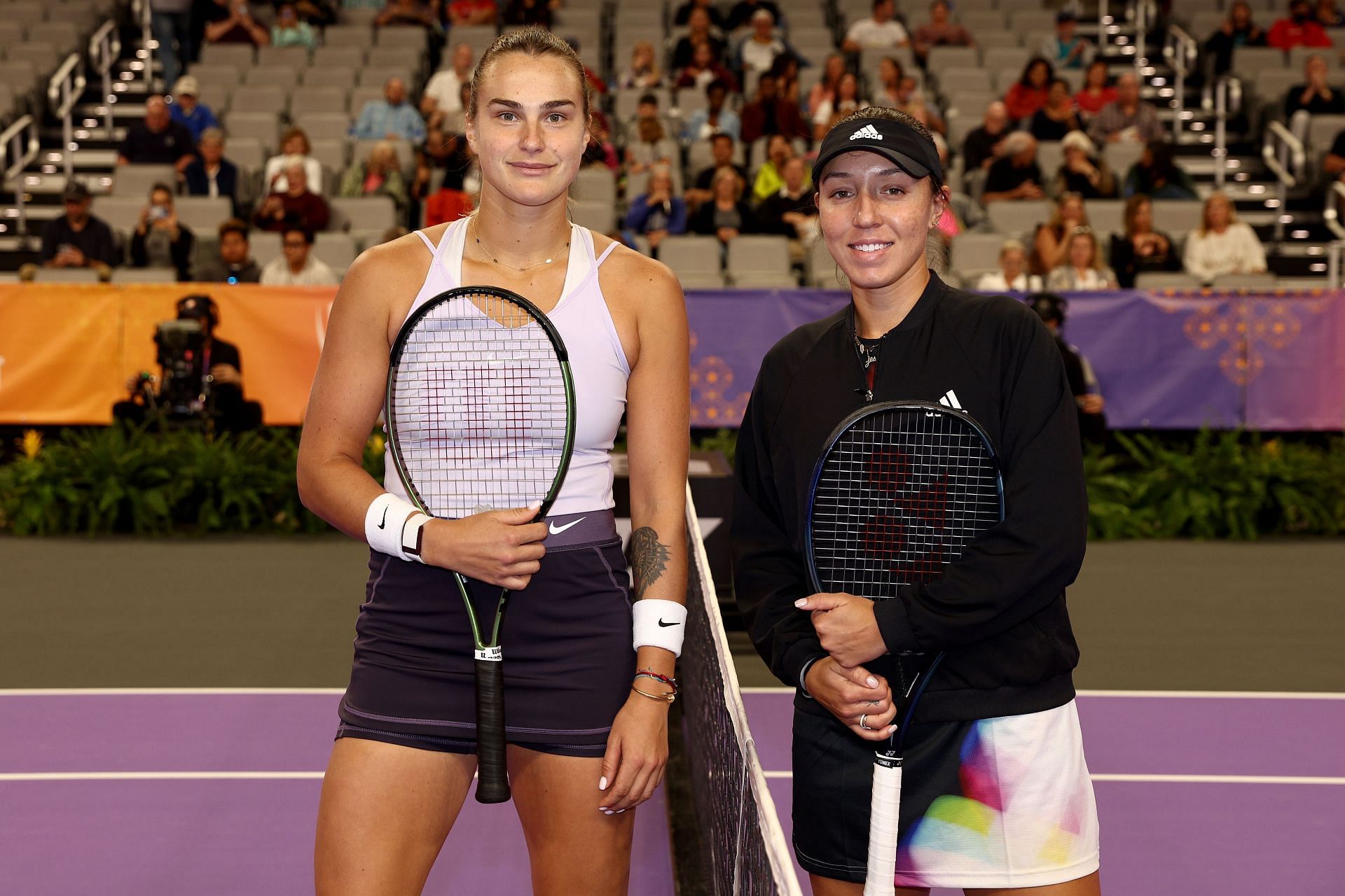 Jessica Pegula and Aryna Sabalenka at the 2022 WTA Finals