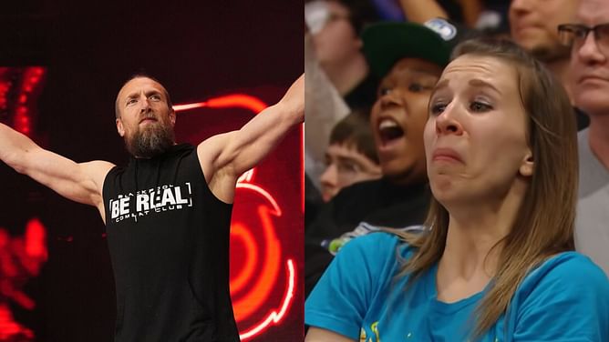 Bryan Danielson's reaction after learning AEW referee Aubrey Edwards was the girl crying during 2016 retirement speech