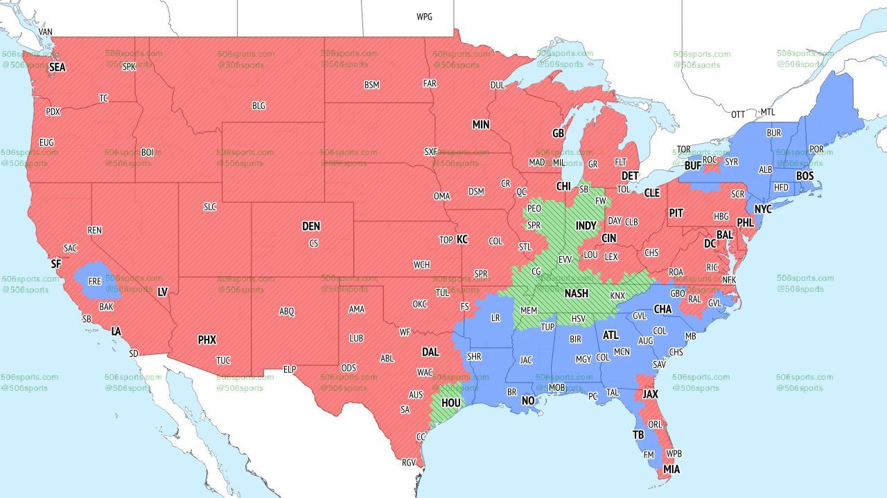 NFL Week 15 TV coverage maps