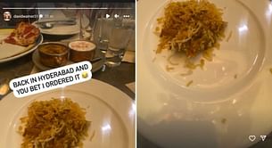 [Picture] “Back in Hyderabad, ordered it” – David Warner relishes biryani ahead of AUS vs PAK World Cup warmup game