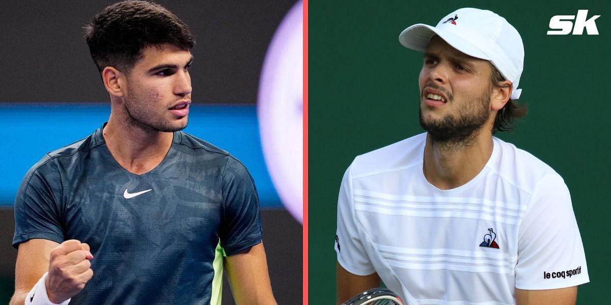 Carlos Alcaraz and Gregoire Barrere will meet for the first time ever in the second round of the 2023 Rolex Shanghai Masters