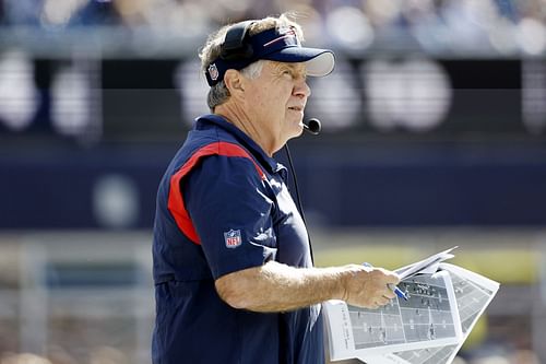 Bill Belichick during New Orleans Saints vs. New England Patriots.