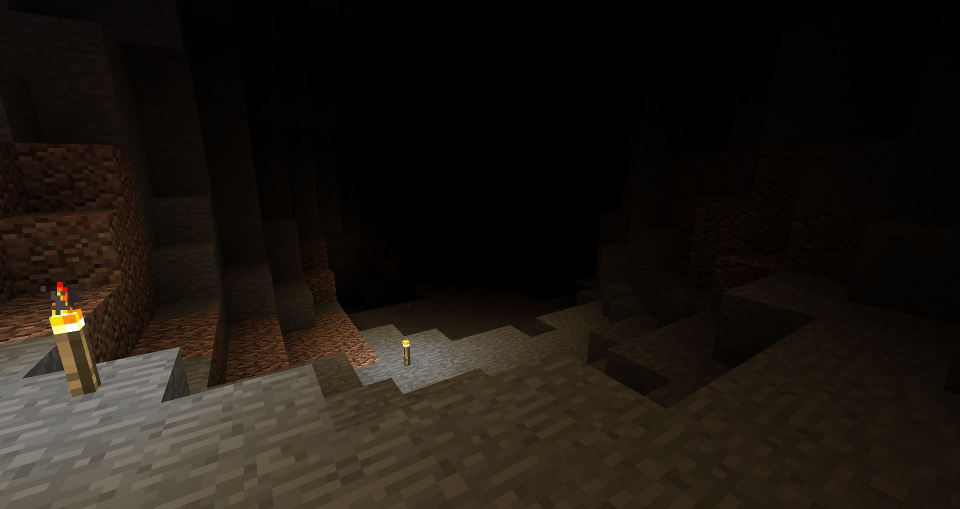 Hardcore darkness mod simply darkens Minecraft even more than usual (Image via CurseForge)