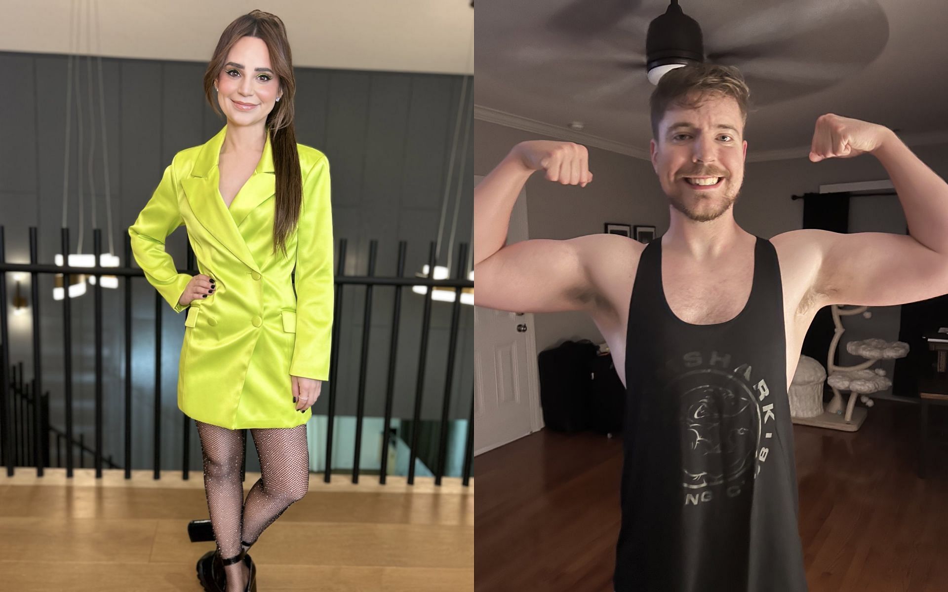 Rosanna Pansino apologizes to MrBeast (Images via Rosanna Pansino and MrBeast/X)