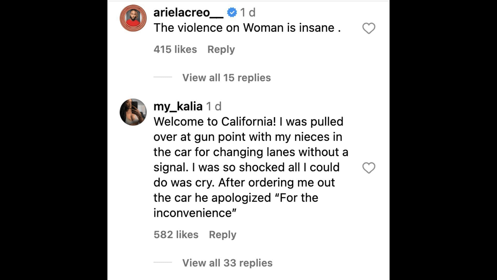 Social media users debate as a video of a cop hitting a woman goes viral: Reactions explored. (Image via Instagram)