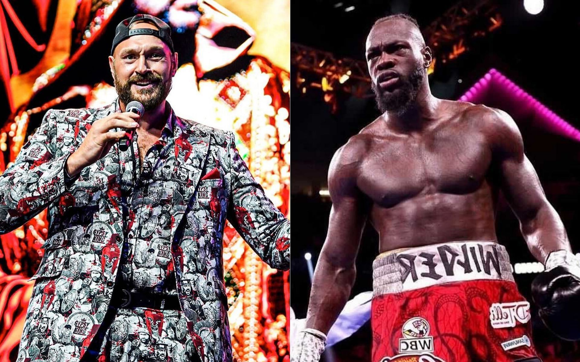 Tyson Fury (left) and Deontay Wilder (right) [Image credits: @tysonfury and @bronzebomber on Instagram]