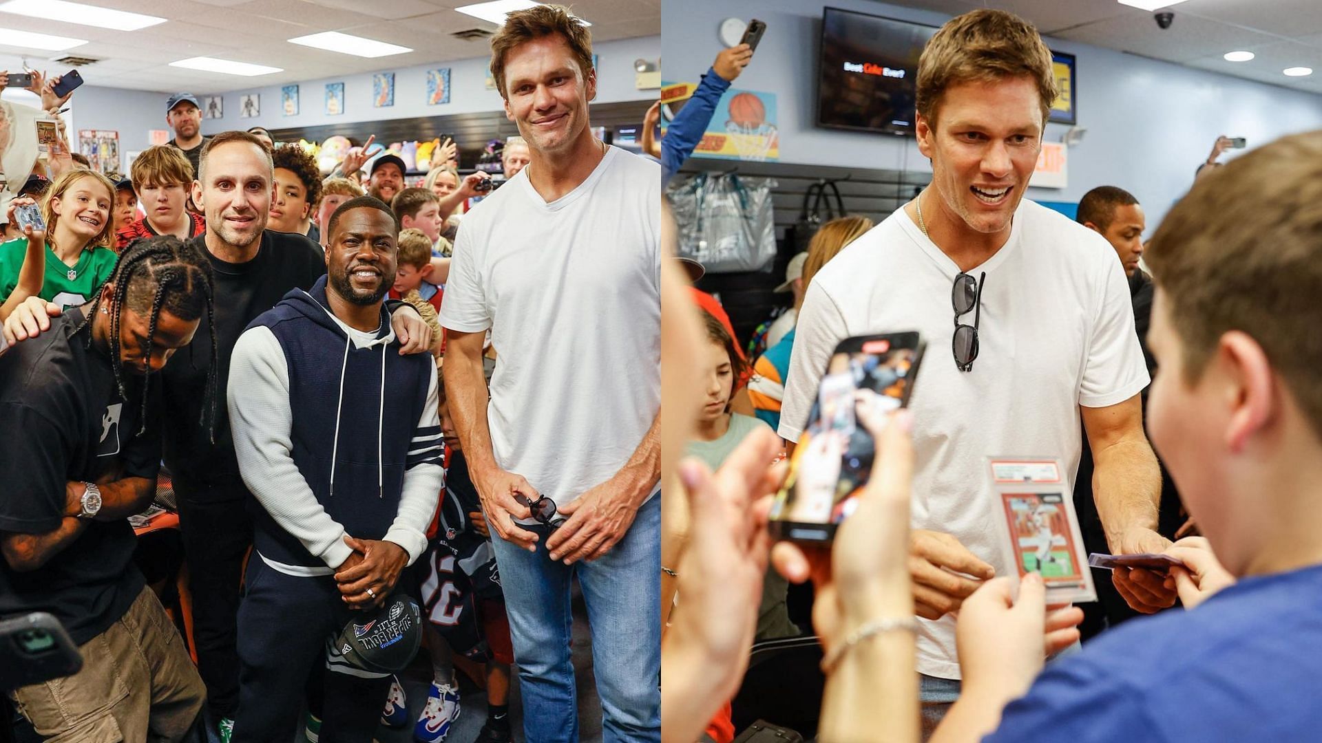 Tom Brady joins forces with Kevin Hart and Travis Scott at Topps' Hobby