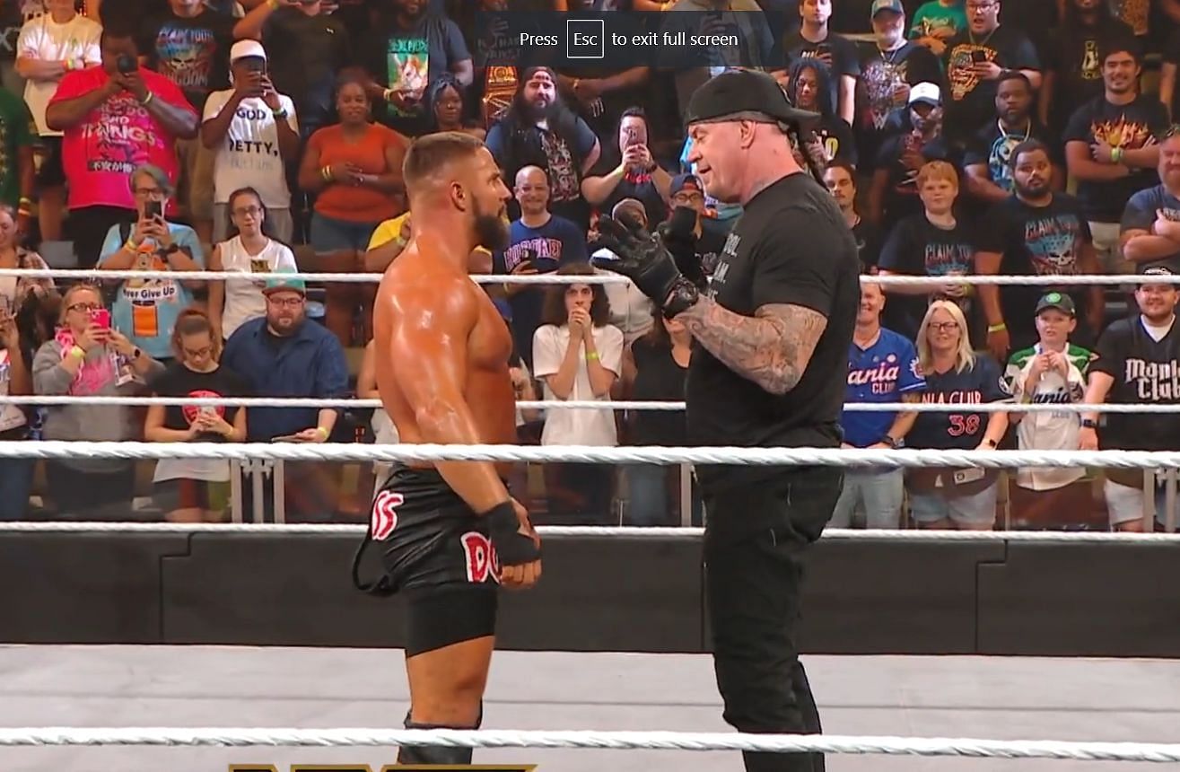 The Undertaker came face-to-face with Bron Breakker.