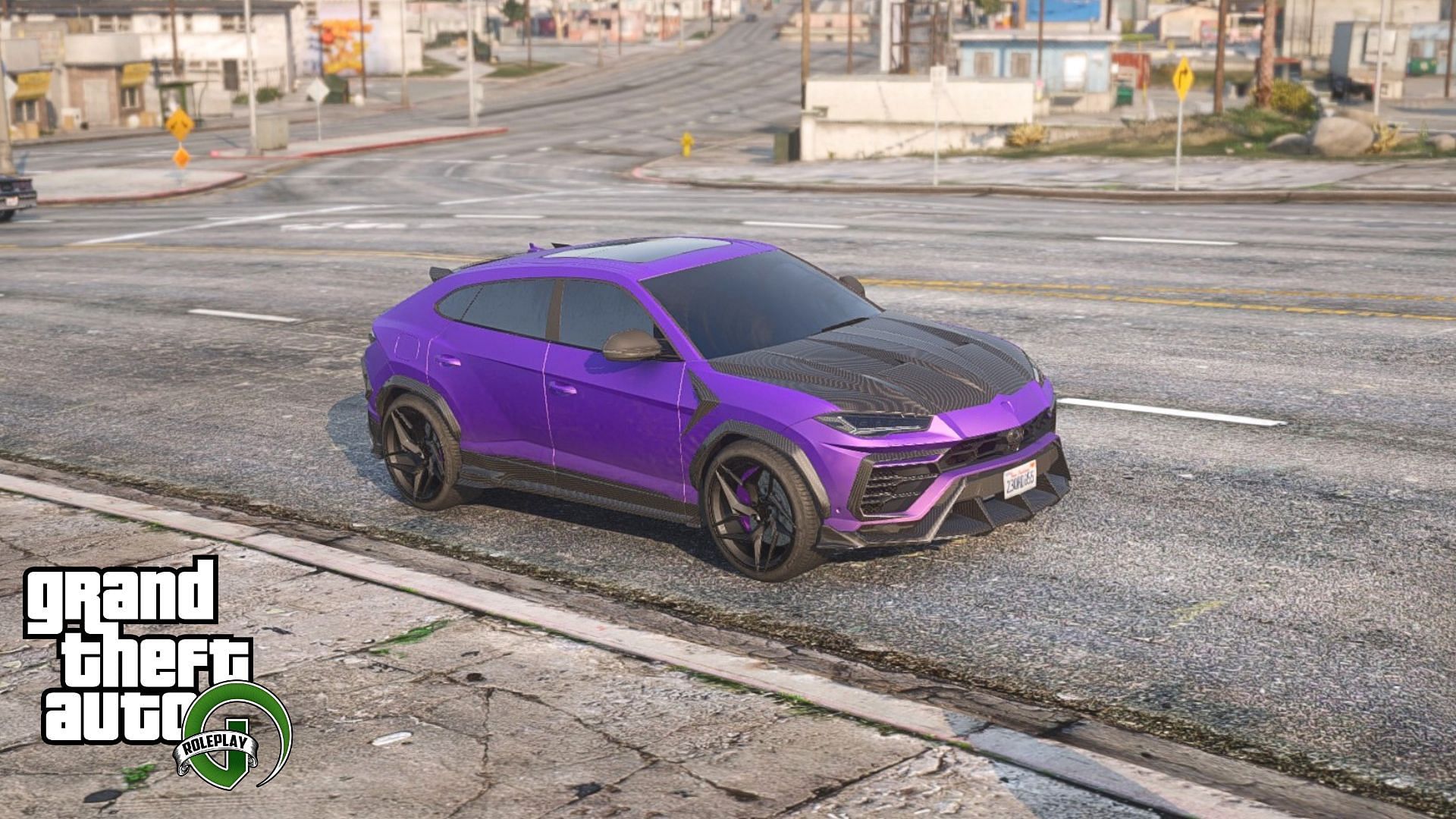 A custom Lamborghini in the GTA 5 District 10 RP (Image via X/@District10Live)