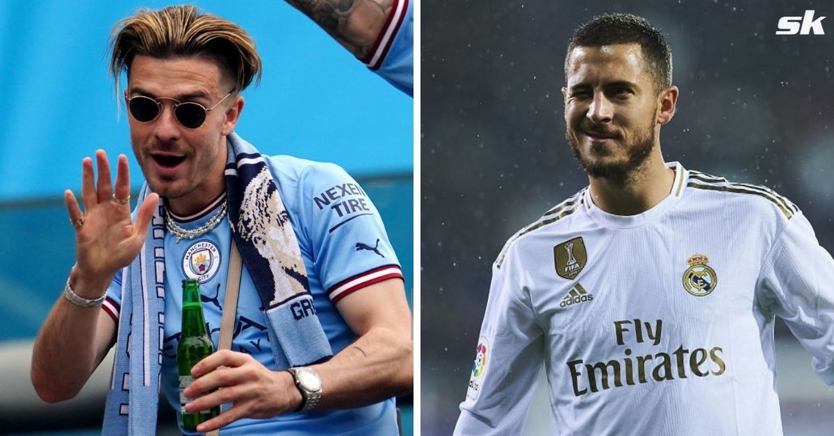 Manchester City star Jack Grealish and Eden Hazard