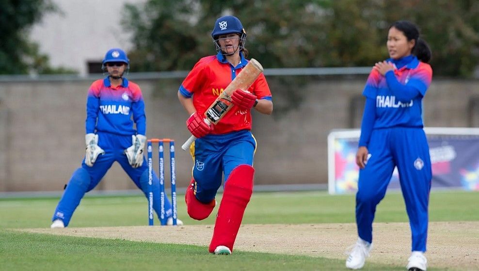 Yasmeen Khan in action (Image Courtesy: ICC Cricket)