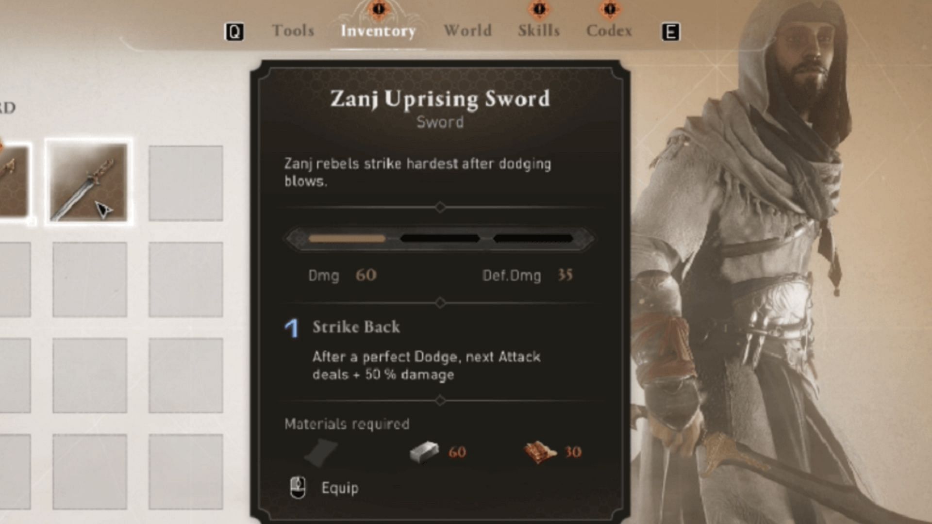 Zanj sword (Image via Ubisoft)