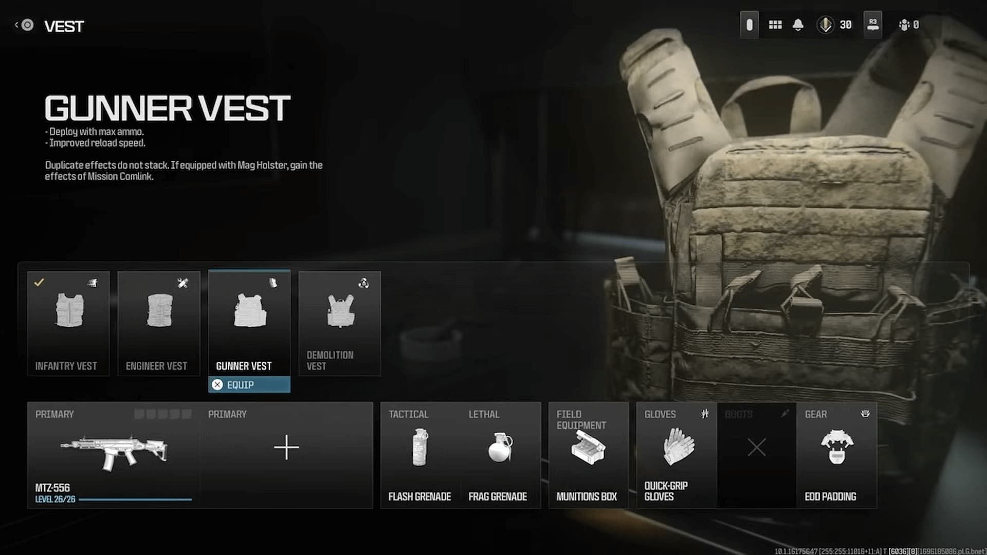 Gunner vest in Modern Warfare 3 (Image via Infinity Ward)