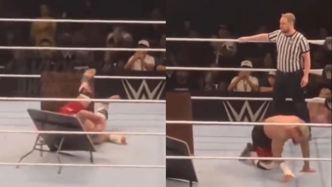 Watch: WWE star fends off an attack from Jimmy Uso and puts Solo Sikoa through a table at live event