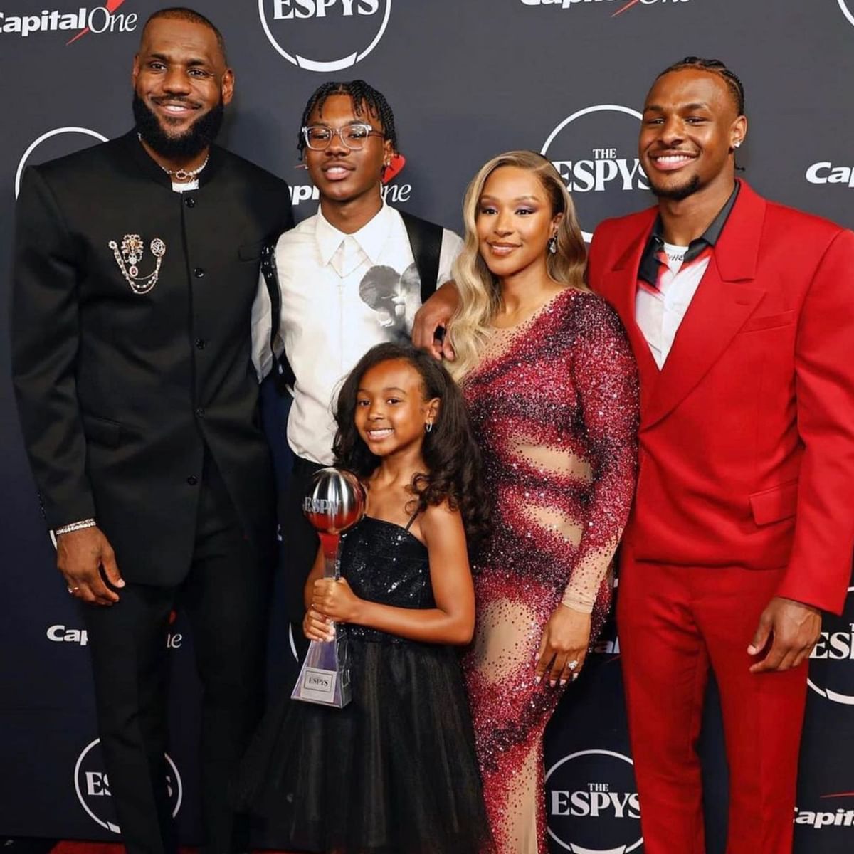“WHOLESOME”: LeBron James dotes on Bryce James and childhood friend’s