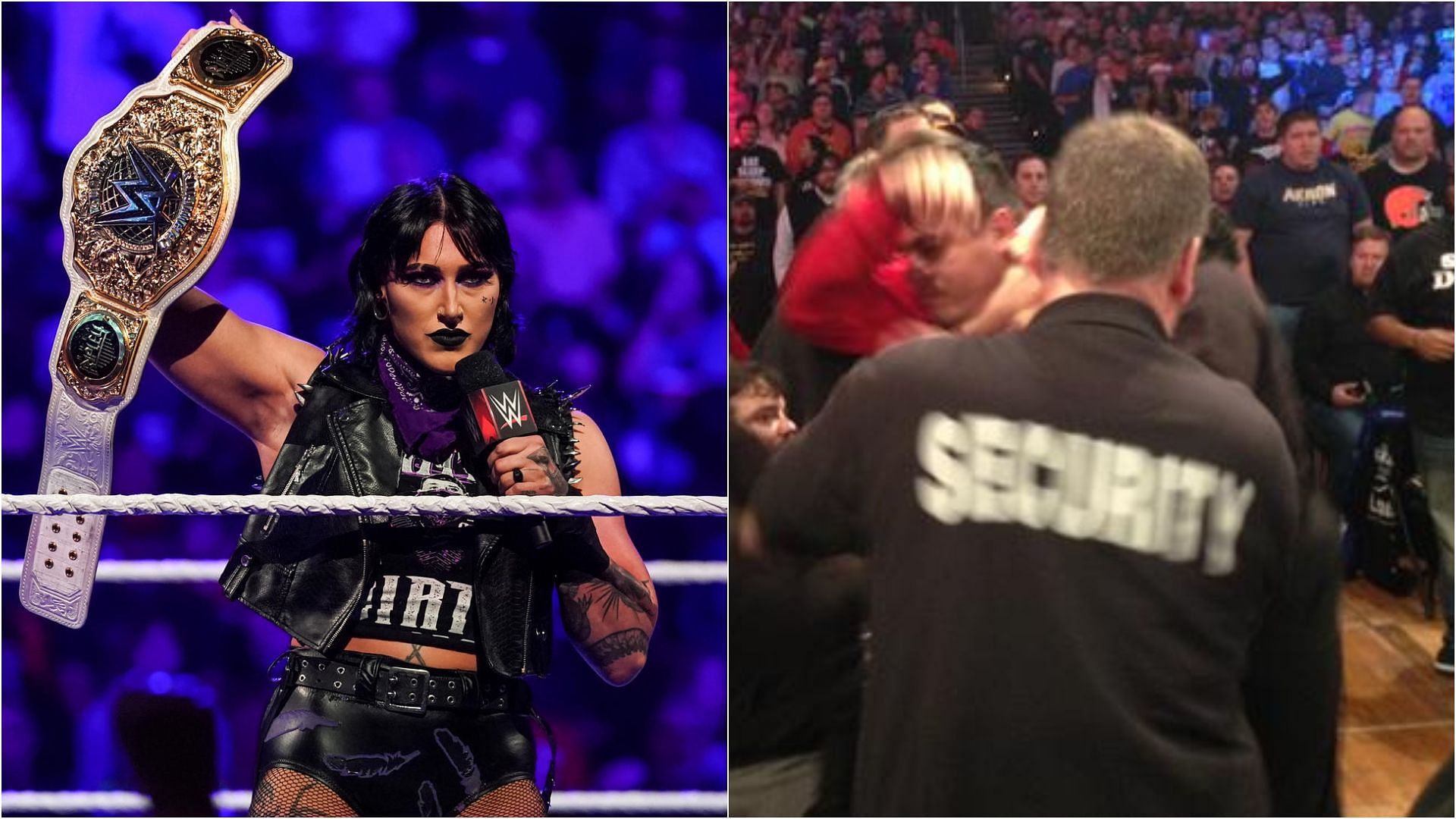 WWE security took away a fan during Rhea Ripley