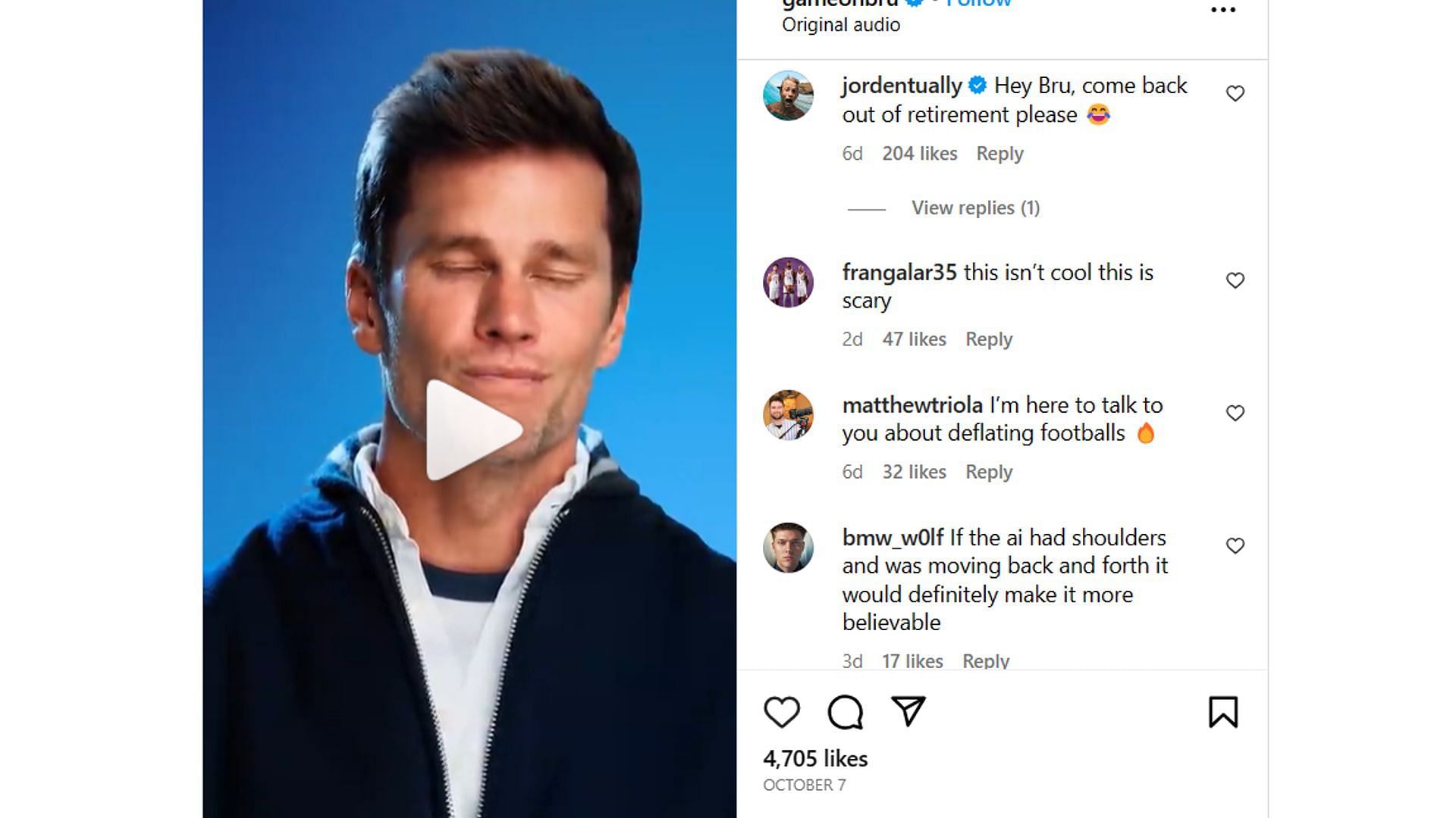 Tom Brady's AI chatbot freaking NFL fans out "Creepy"