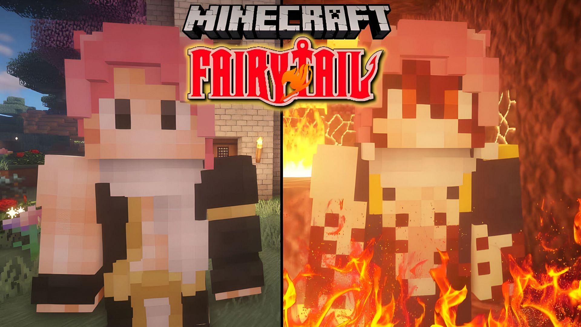 Fairy Tail servers are fun for those who want to experience Fairy Tail in Minecraft (Image via Youtube/Orange Prince)
