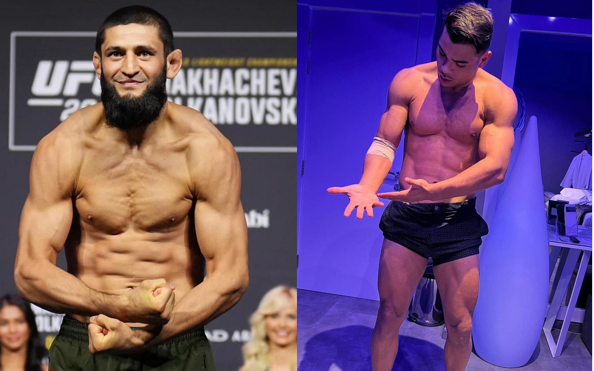 Khamzat Chimaev (left) and Paulo Costa (right) [Photo Courtesy @khamzat_chimaev and @borrachinhamma on Instagram]