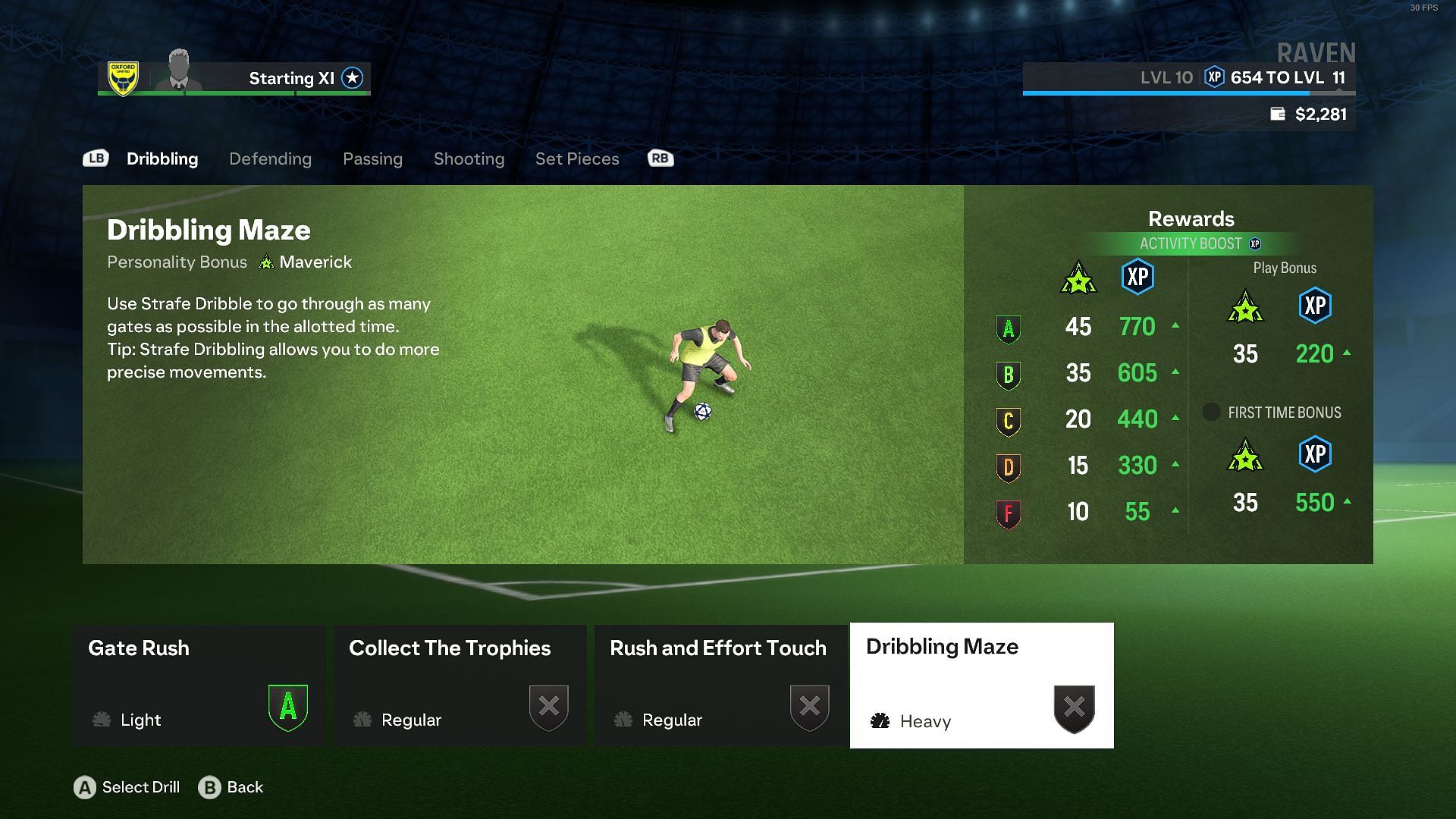 Dribbling training drills in EA FC 24 (image via EA Sports)