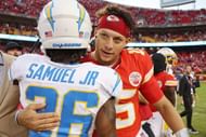 Patrick Mahomes at Los Angeles Chargers v Kansas City Chiefs