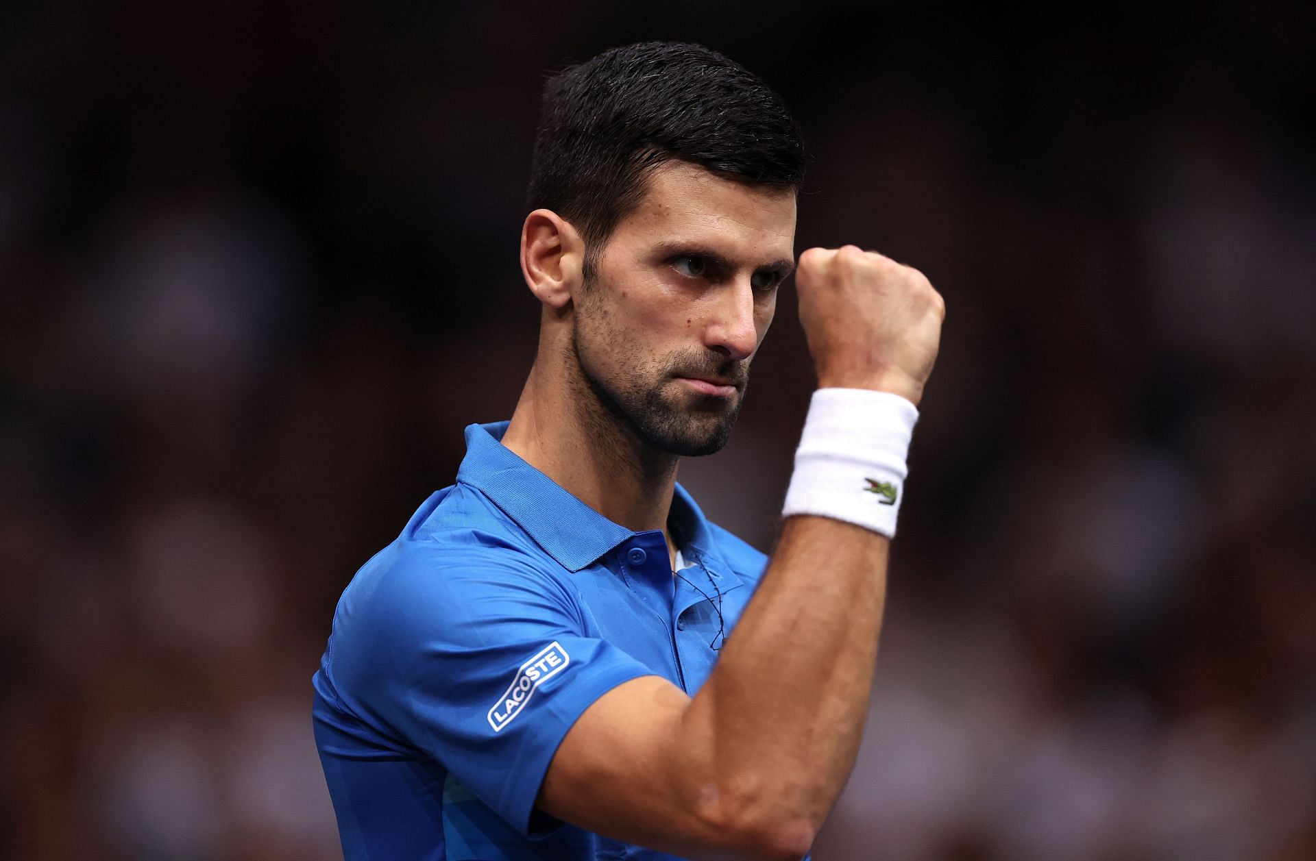 Novak Djokovic at the 2022 Paris Masters.