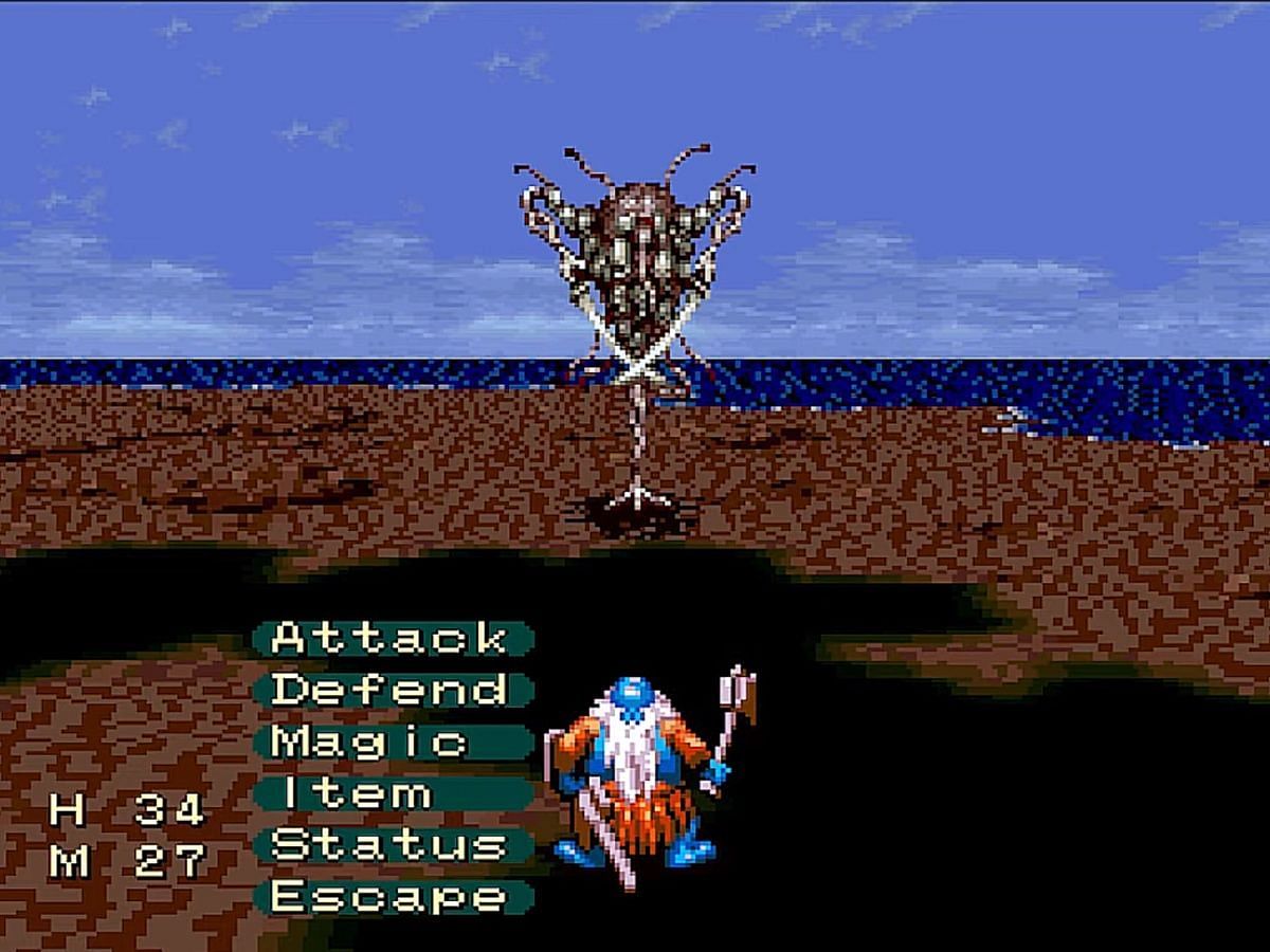 Some enemies start off easy, then become hard for no reason on level up (Image via Enix)