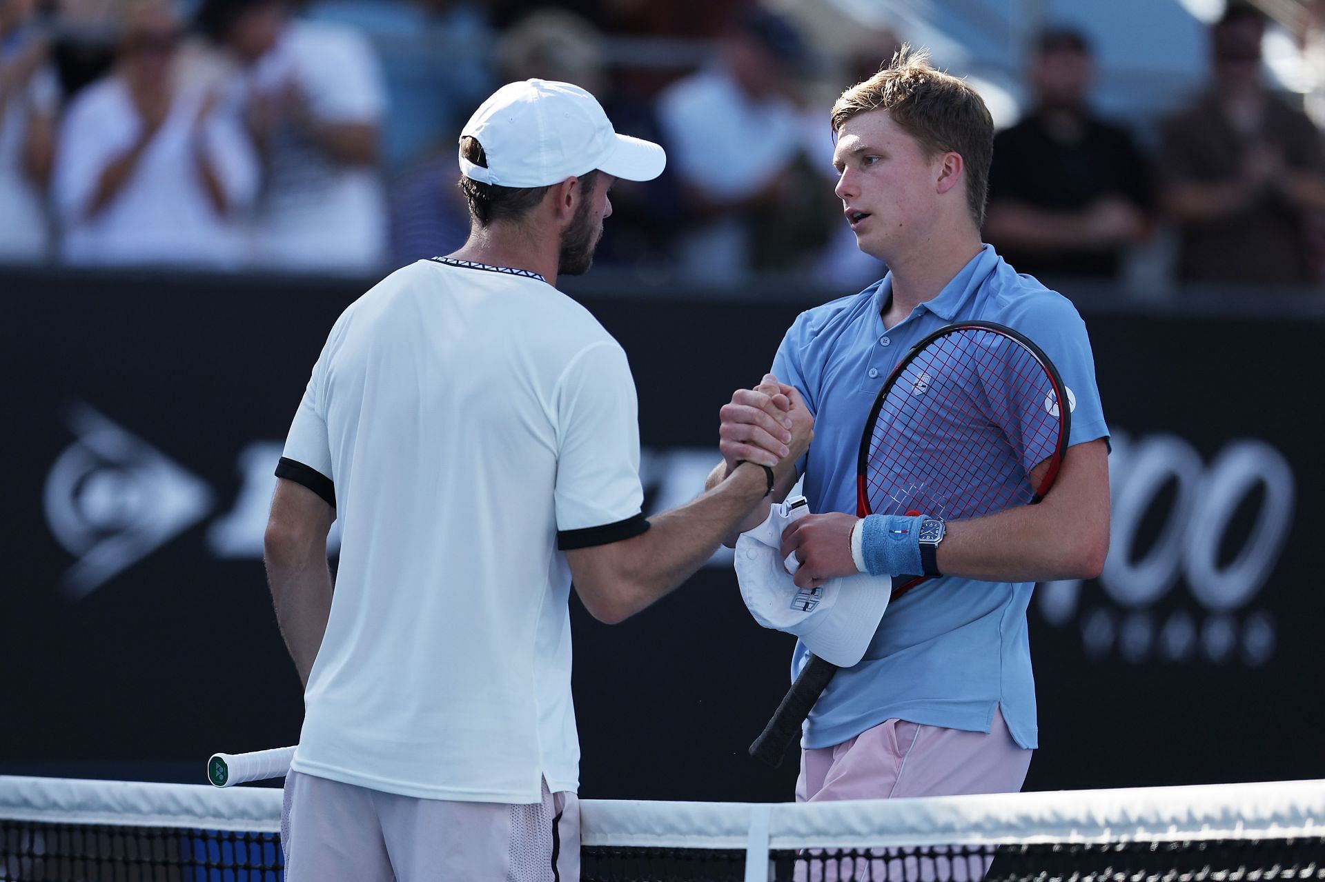 Jenson Brooksby and Tommy Paul at the 2023 Australian Open