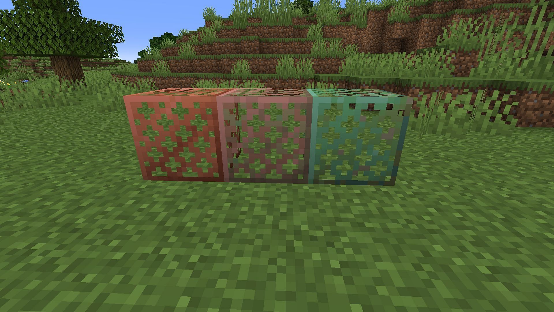 Copper grates are a new block arriving in the Minecraft 1.21 update (Image via Mojang)