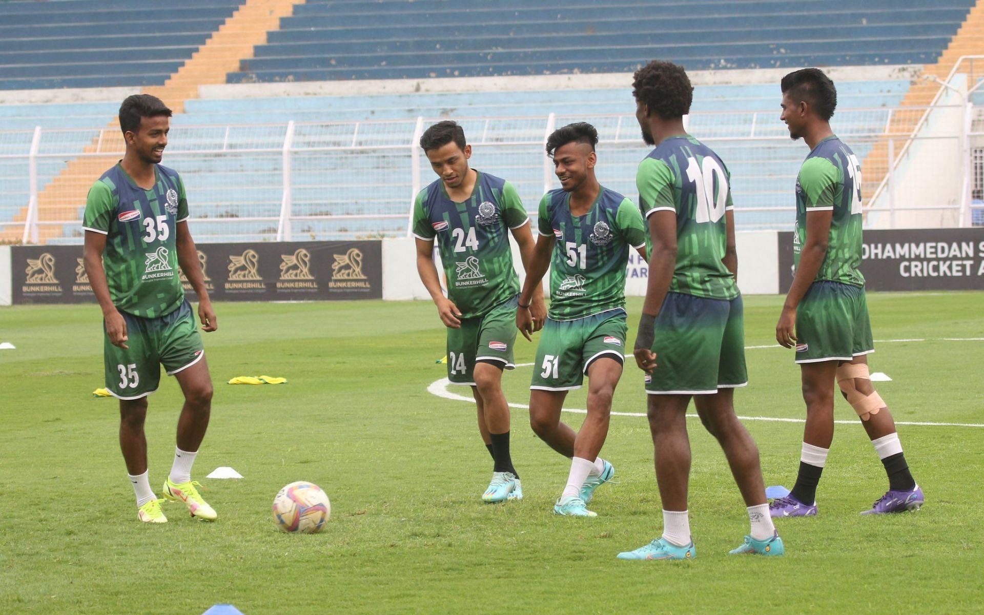 Mohammedan SC players train ahead of the game (Image Courtesy: Twitter/I-League)