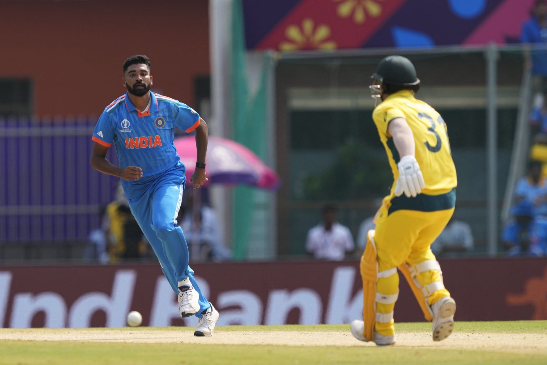 Mohammed Siraj went wicketless in his first spell. [P/C: AP]