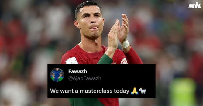 "Hat-trick incoming", "Want a masterclass" - Fans react as Cristiano Ronaldo leads the line for Portugal in Euro qualifier against Bosnia