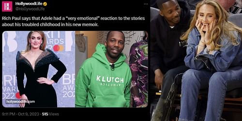 Rich Paul highlights Adele's emotional reaction to his autobiography.