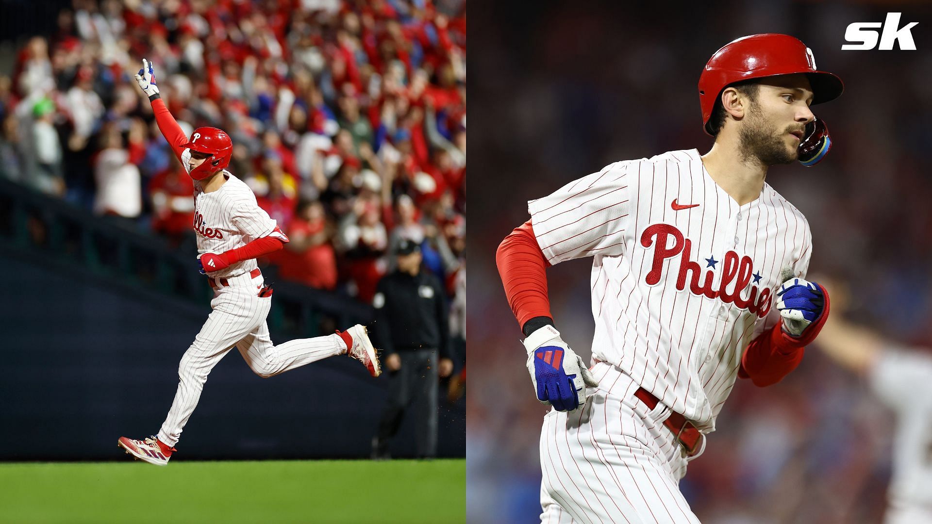 MLB fans in awe of Phillies as Trea Turner amends error with solo homer to continue team&rsquo;s postseason home run streak. 