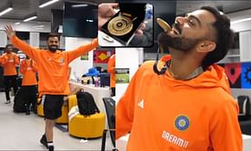 [Watch] Virat Kohli shows childlike enthusiasm after winning the best fielder medal in IND vs AUS 2023 World Cup match