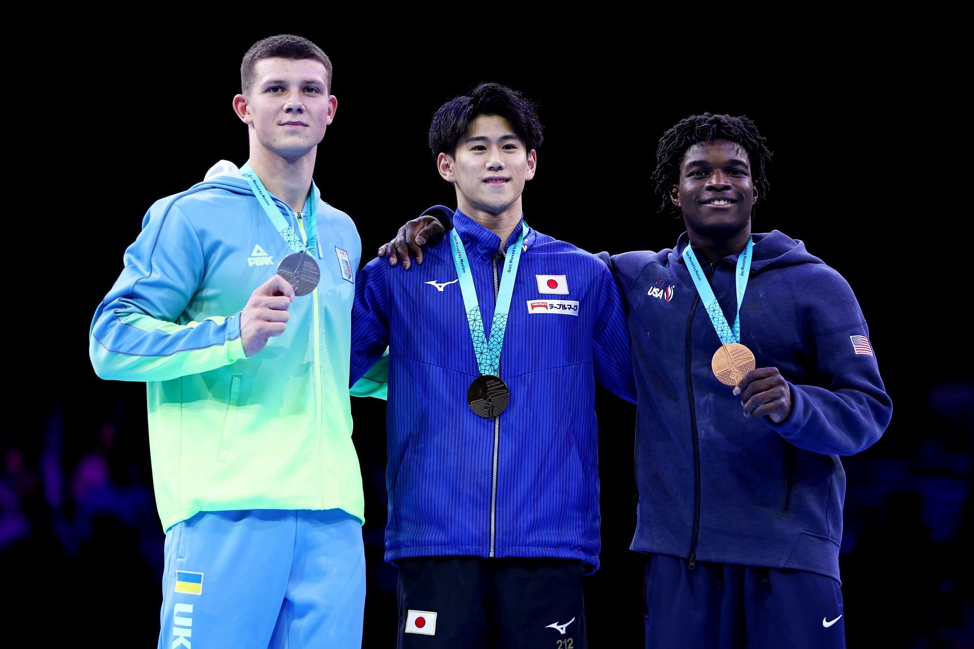 Winners of all-around title at Day Six - 2023 Artistic Gymnastics World Championships