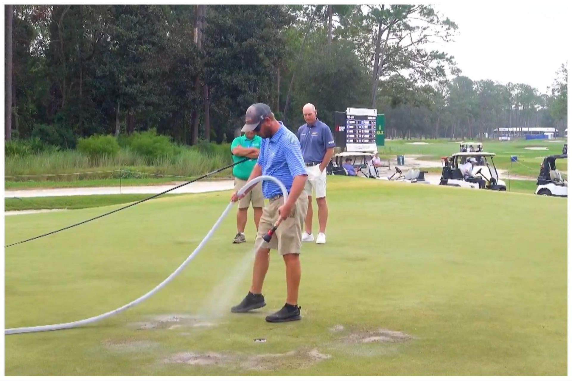 Four greens were damaged at Timuquana Country Club just few hours before the start of PGA Tour Champions event Constellation Furyk and Friends (Image vis