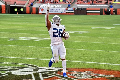 Jonathan Taylor during Indianapolis Colts v Cleveland Browns