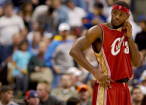 LeBron James as an NBA rookie in the 2003-04 season