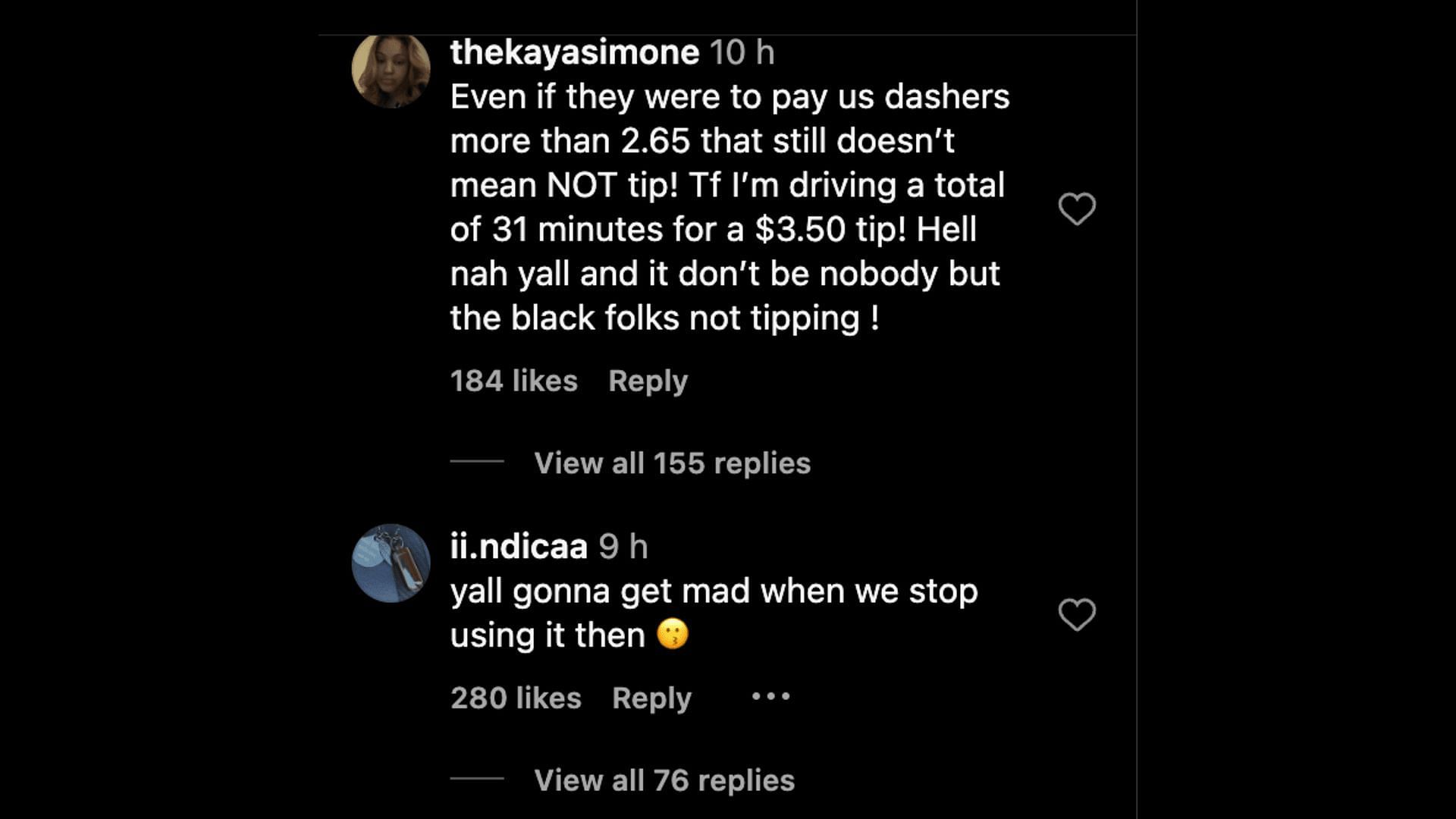 Social media users bashed the delivery app as they announced delayed deliveries for customers who won&#039;t tip: Reactions explored (Image via Instagram)