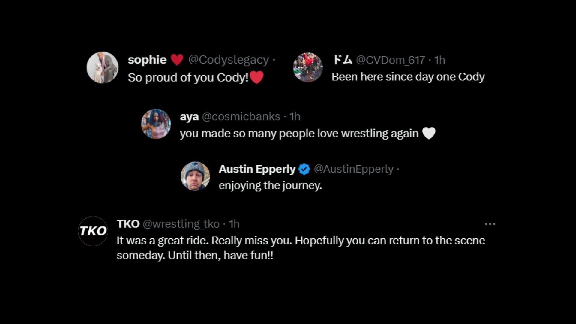 Fan reactions to Cody&#039;s influence in the independent scene of the wrestling business