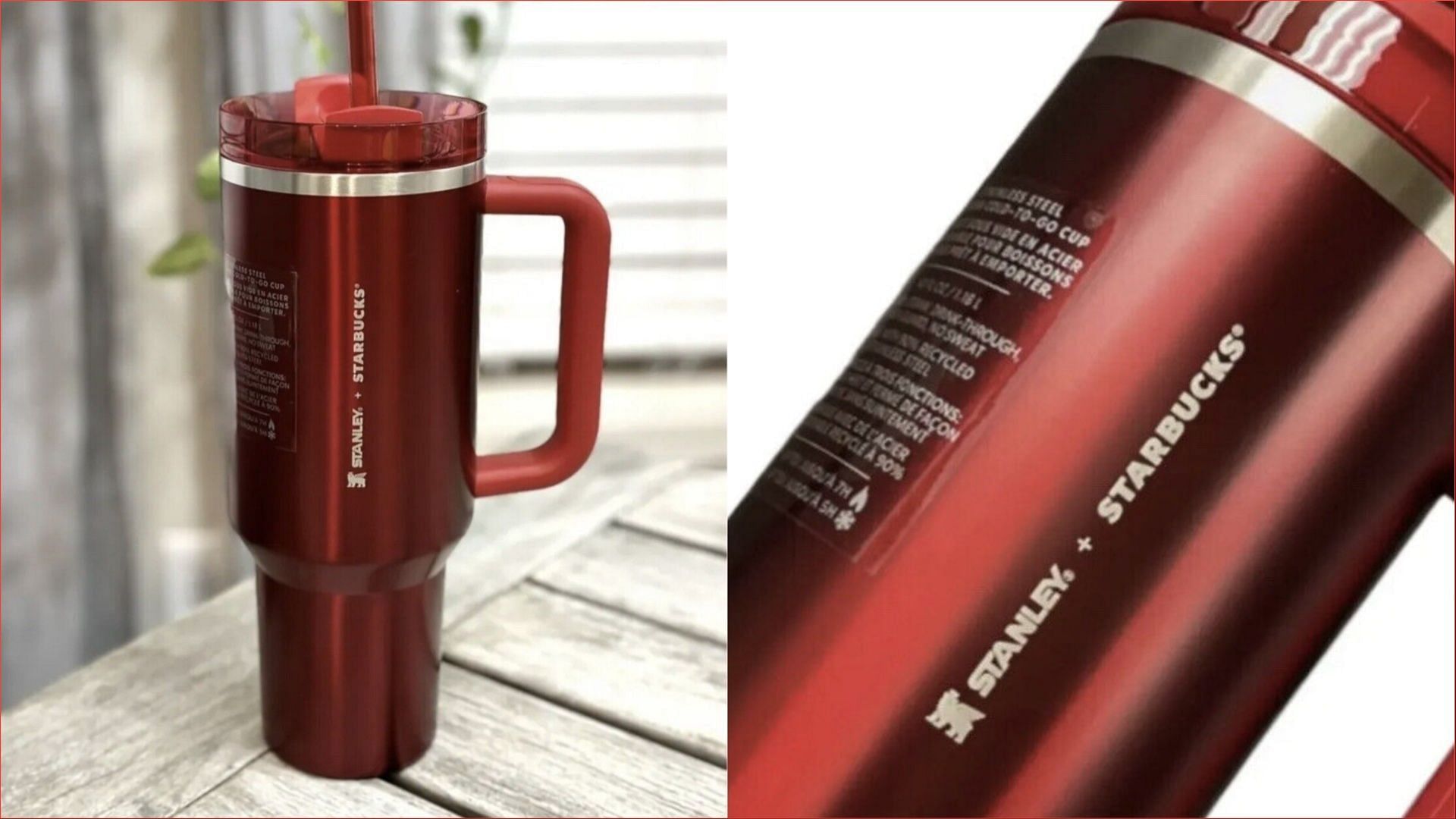 Stanely x Starbucks 40 oz Holiday 2023 Tumbler Mug Red in Stainless Steel -  US