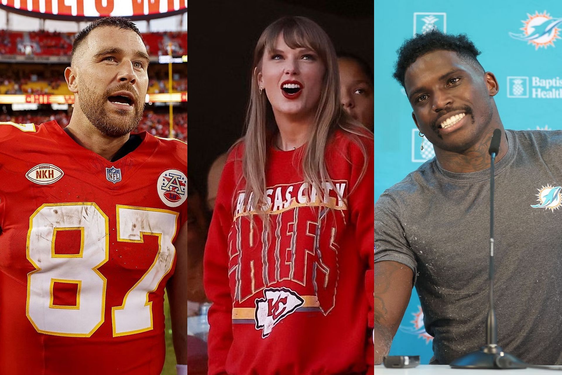 Tyreek Hill shies away from question about Taylor Swift ahead of matchup with Travis Kelce