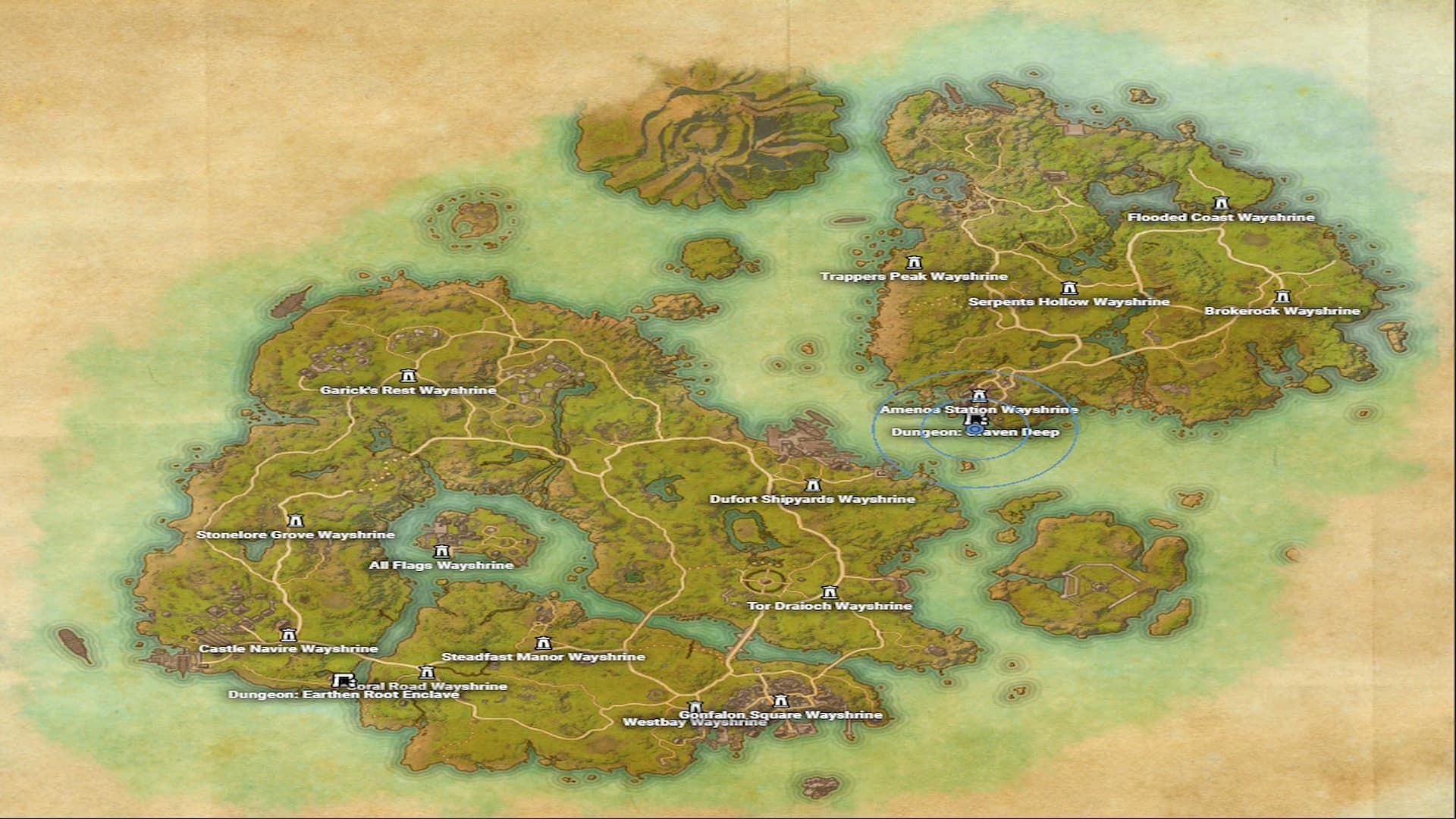 High Isle & Amenos Map - The Elder Scrolls Online (ESO)