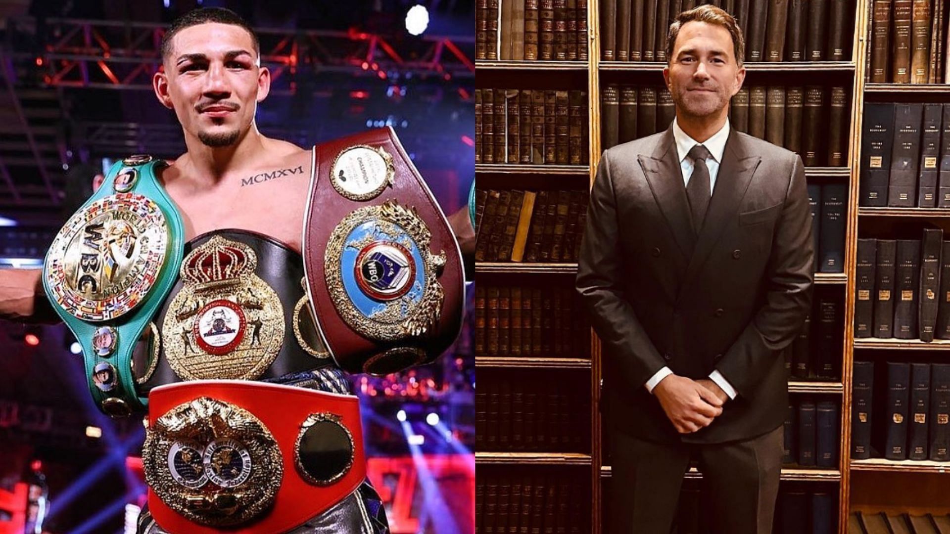 Teofimo Lopez (left), Eddie Hearn (right) [Images courtesy of @teofimolopez &amp; @eddiehearn on Instagram]