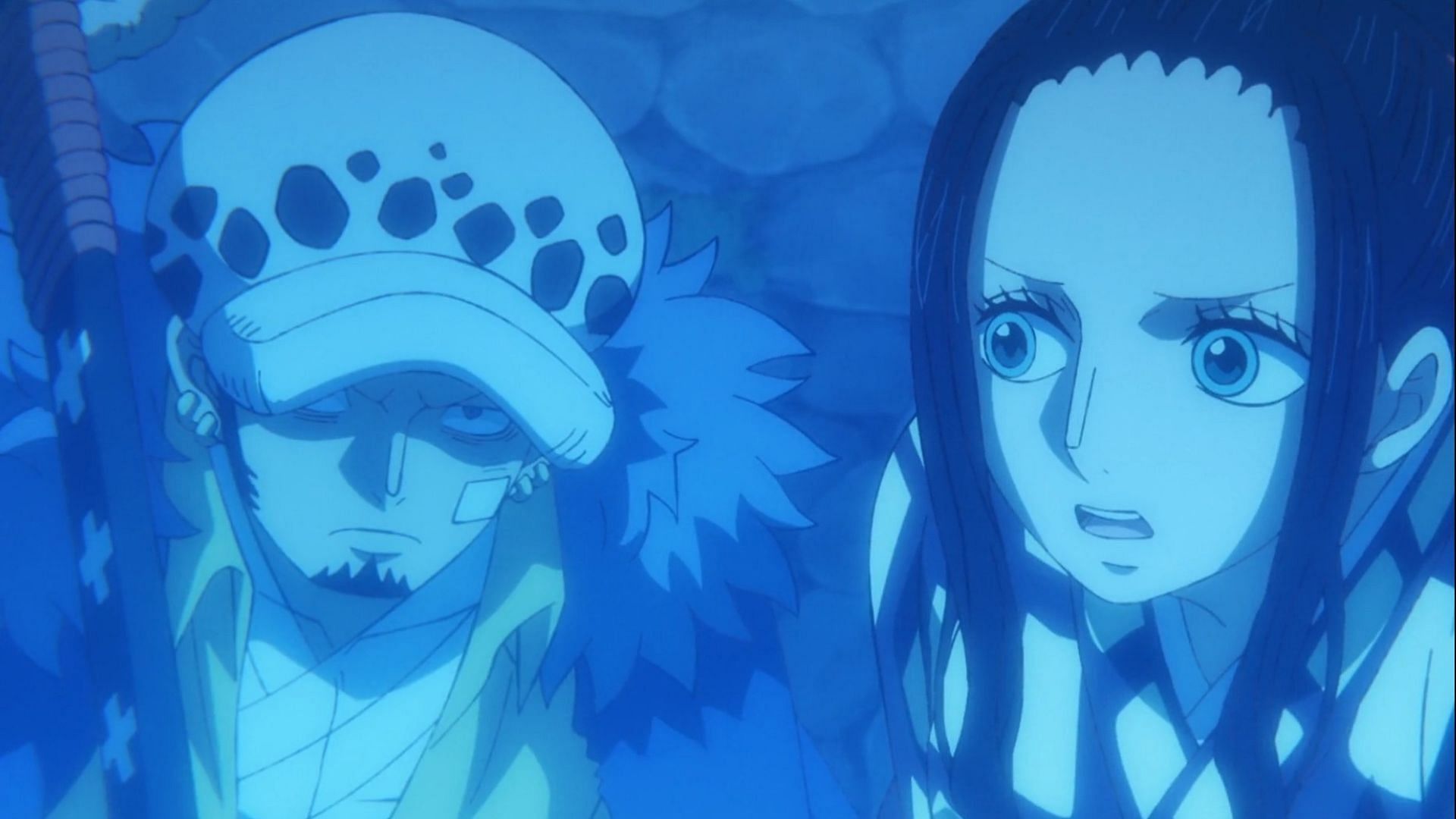 Law and Robin as seen in One Piece episode 1082 (Image via Toei)