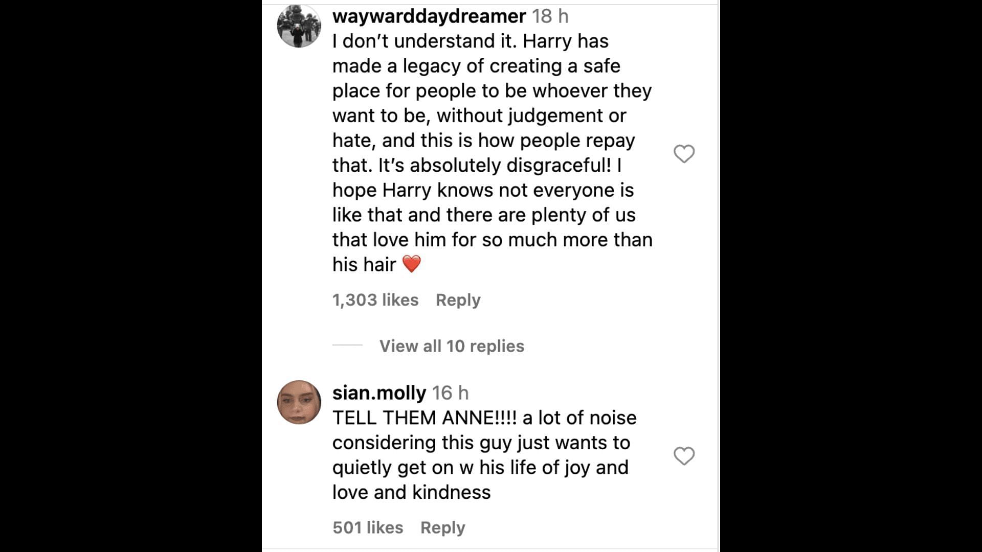 Social media users go gaga as Harry&#039;s mother, Anne Twist comes out in support of her son after the netizens bashed him for his new haircut. (Image via Instagram)