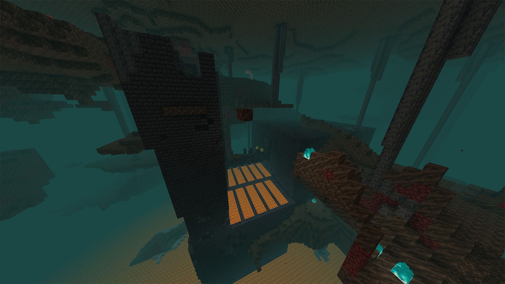The Bastion Remnants reside in the heart of the Soul Sand Valley (Image via Mojang)