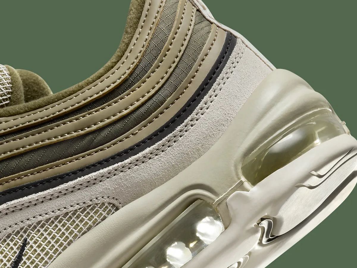 Nike Air Max 97 Olive/Bone sneakers (Image via Sneaker News)