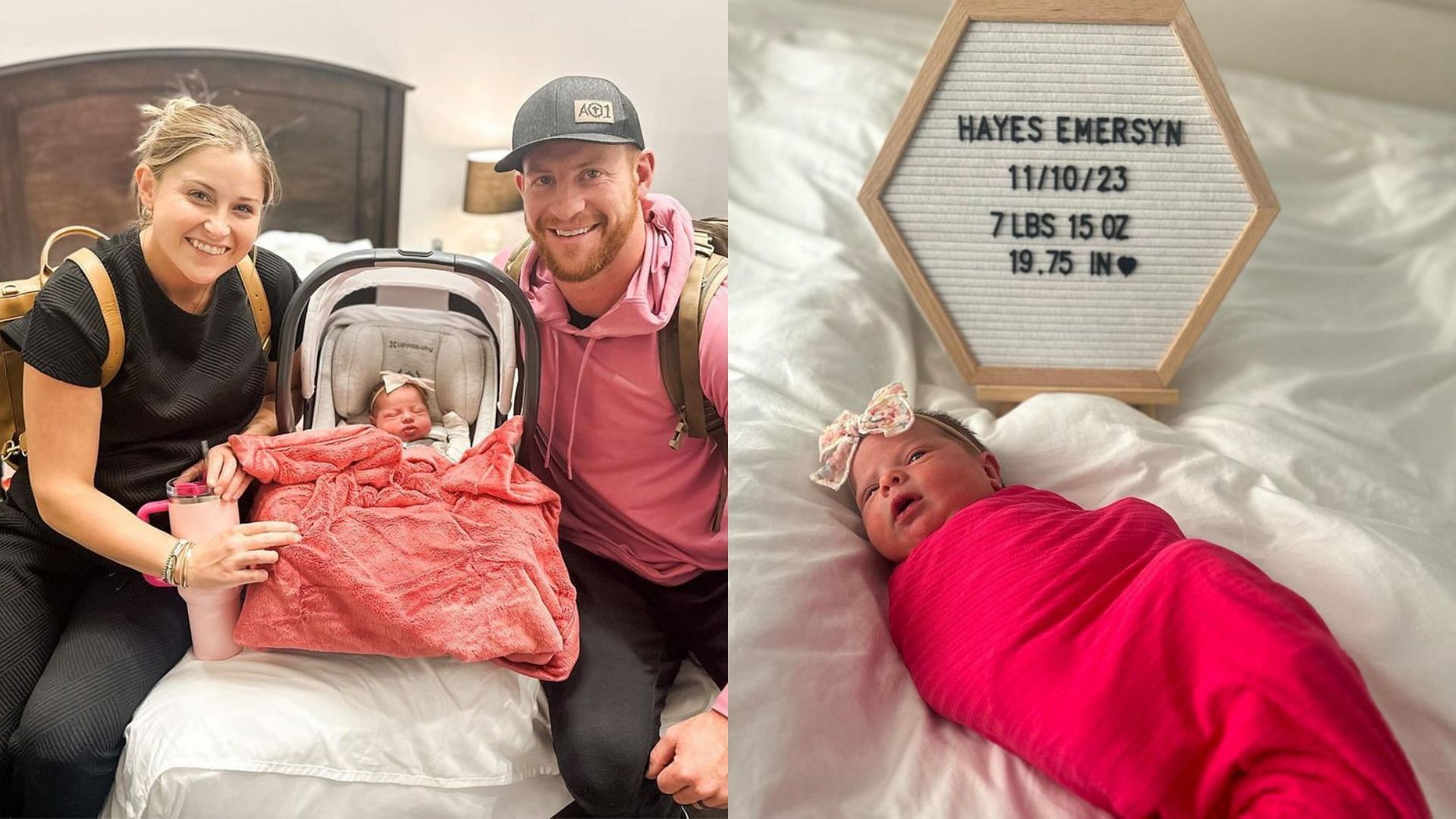 Carson Wentz welcoming his newborn